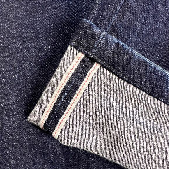 Uniqlo Kaihara Japanese Denim Selvedge Slim Straight Mid Rise Jeans Size 34x34 - Picture 5 of 12